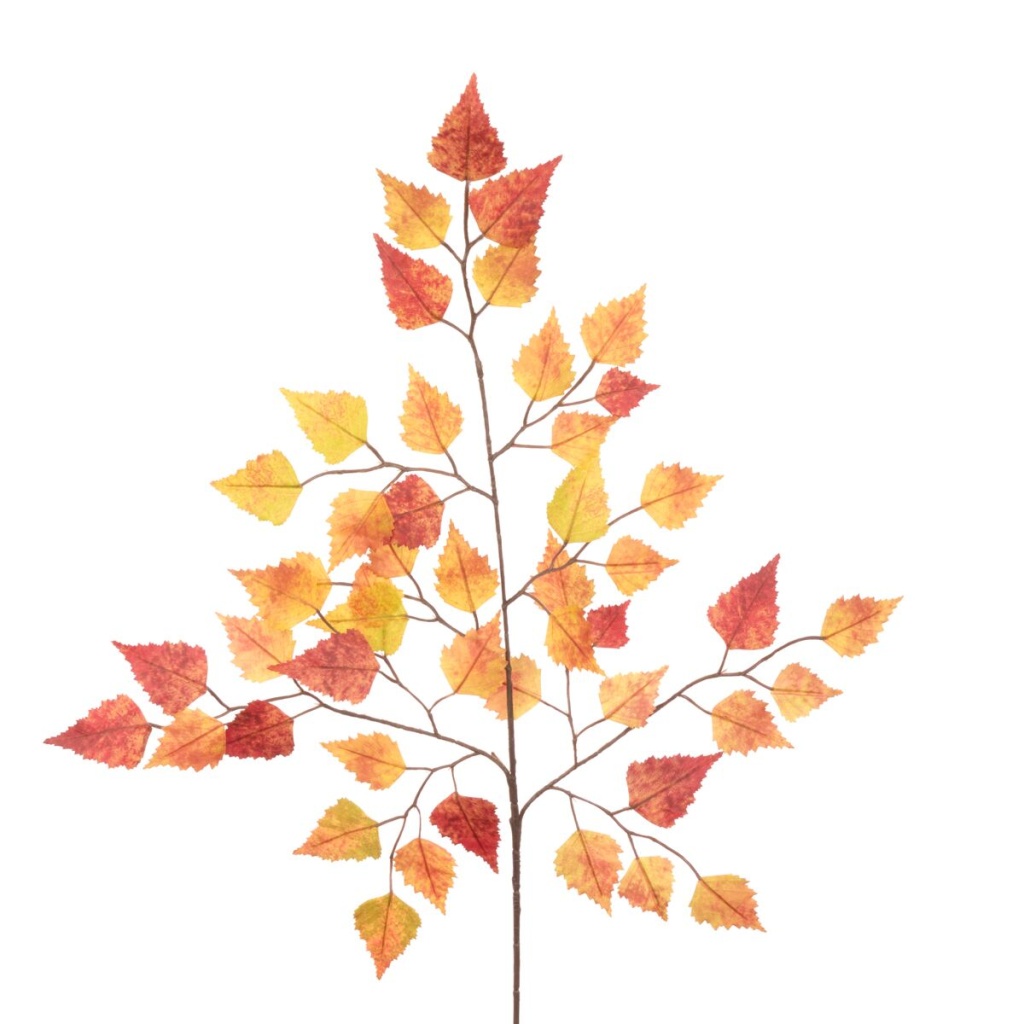 Fall Birch Spray X3 W/48 Leaves