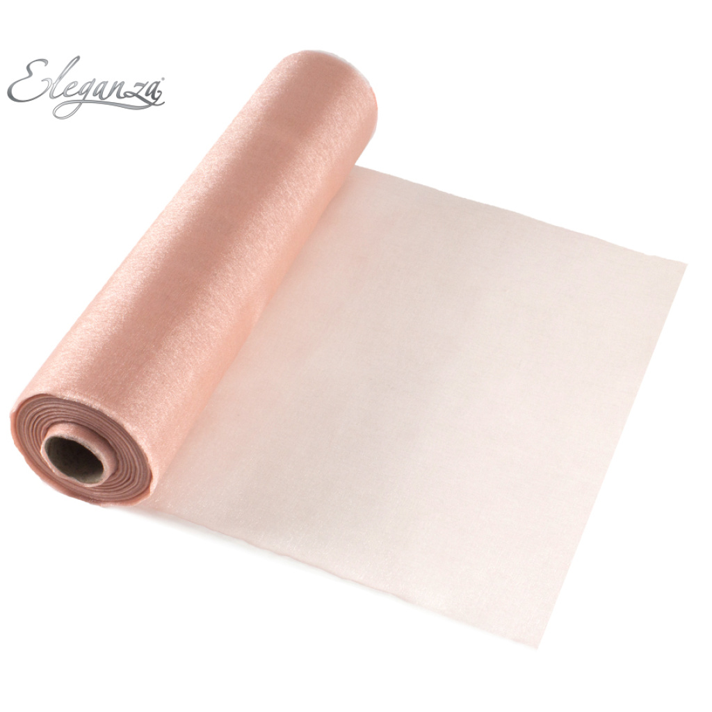 Eleganza Soft Sheer Organza 29cm X 25m No.87 Rose Gold