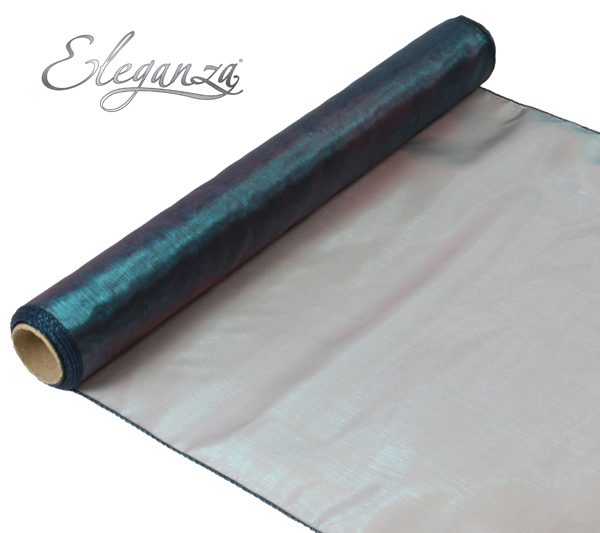 Eleganza Woven Edge Organza 40cm X 9m Petrol No.67