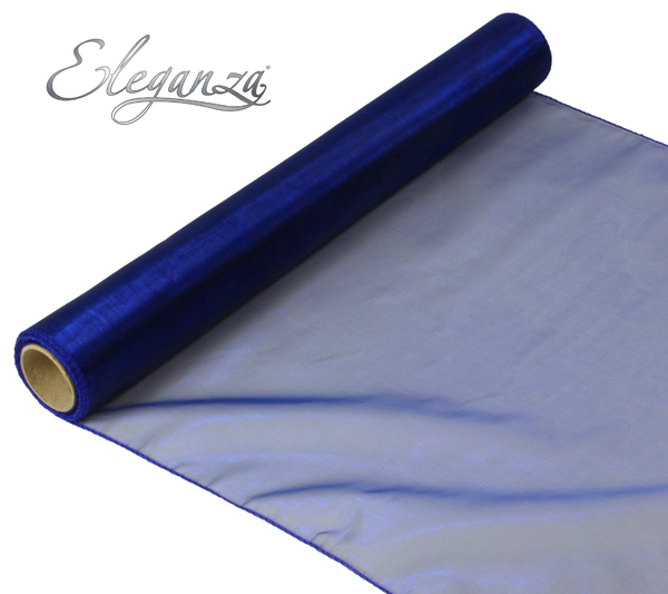 Eleganza Woven Edge Organza 40cm X 9m Sapphire Blue No.72