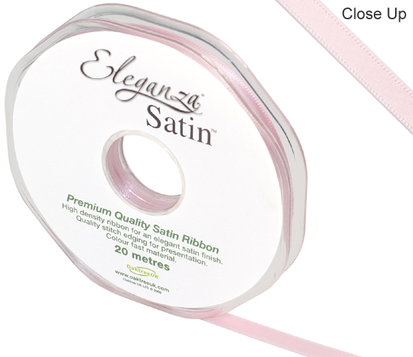Eleganza Double Faced Satin 6mm X 20m Lt Pink No.21