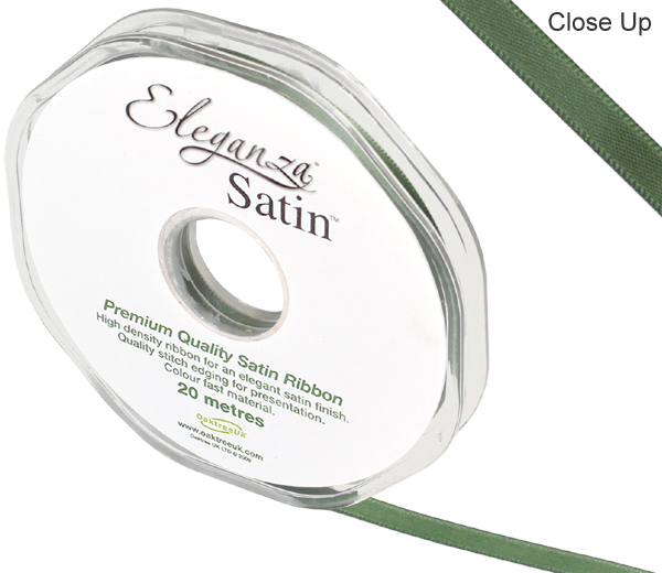 Eleganza Double Faced Satin 6mm X 20m Sage Green No.51