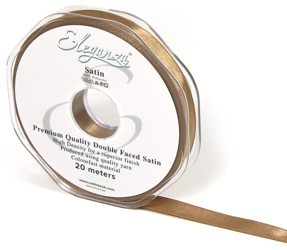 Eleganza Double Faced Satin 10mm X 20m Mocha No.09
