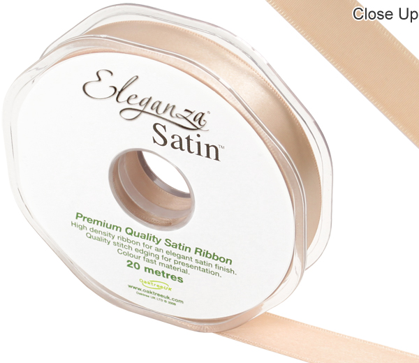 Eleganza Double Faced Satin 15mm X 20m Champagne Gold No.64