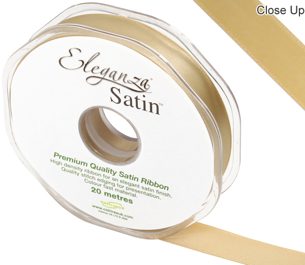 Eleganza Double Faced Satin 15mm X 20m Gold No.35