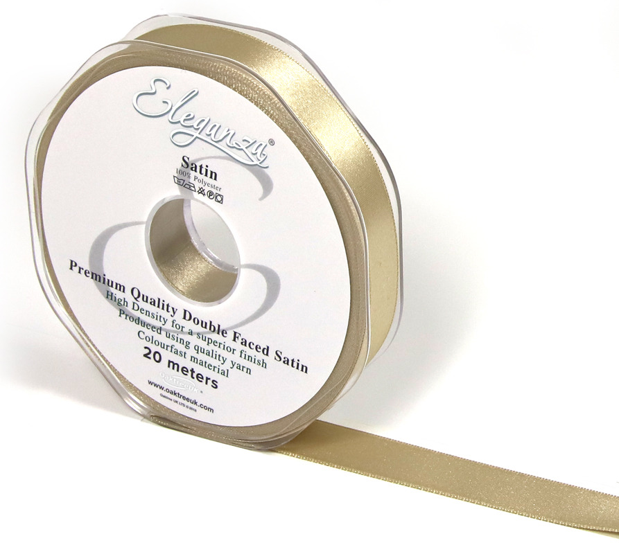 Eleganza Double Faced Satin 15mm X 20m Taupe No.03