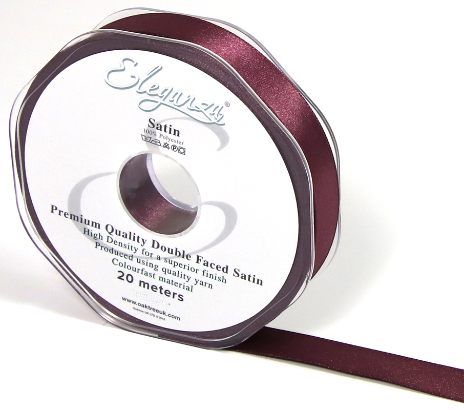 Eleganza Double Faced Satin 15mm X 20m Vintage Rose No.89