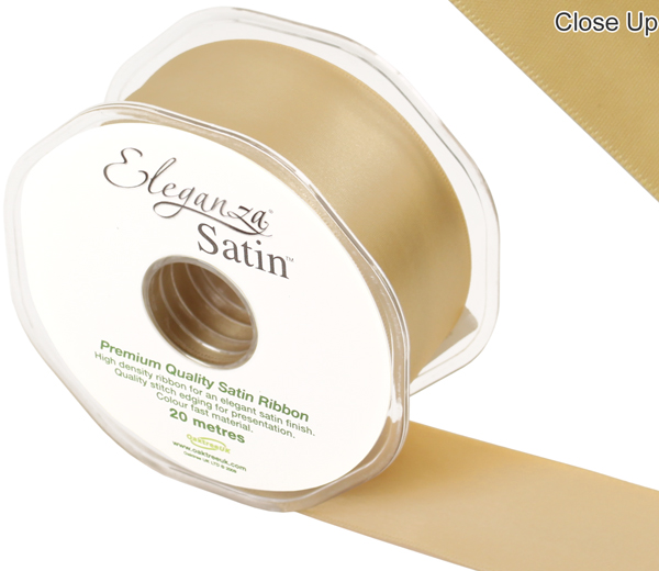Eleganza Double Faced Satin 38mm X 20m Gold No.35