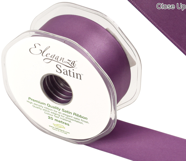 Eleganza Double Faced Satin 38mm X 20m Damson No.48