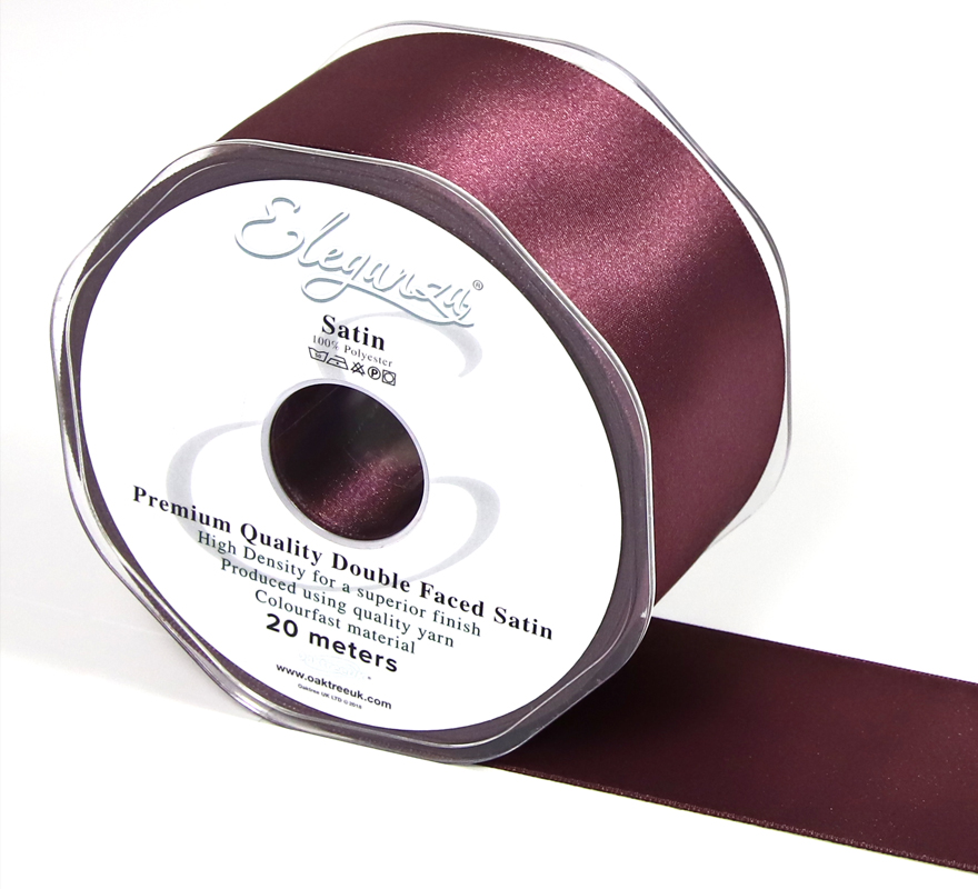 Eleganza Double Faced Satin 50mm X 20m Vintage Rose No.89