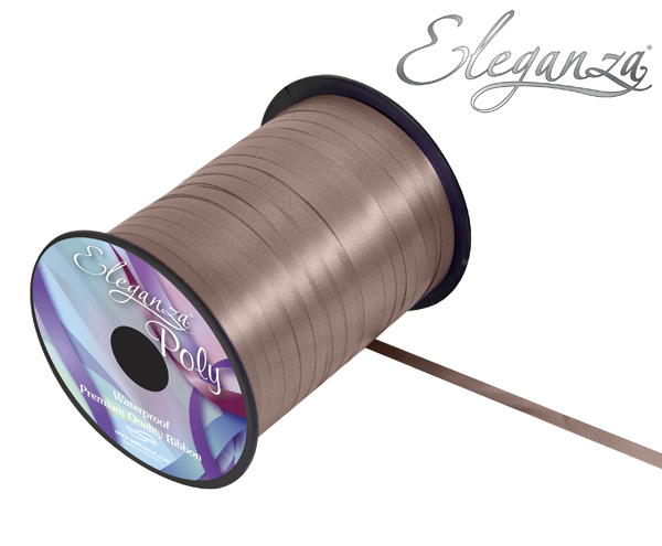 Eleganza Poly Curling Ribbon 5mm X500yds No.58 Chocolate