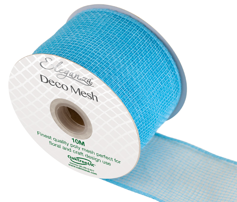 Eleganza Deco Mesh 63mm X 10m Lt. Blue No.25