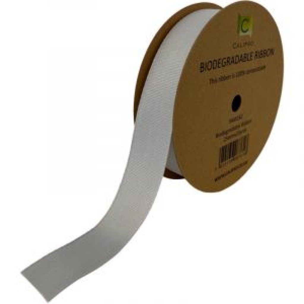 Grey Bio Ribbon 25mm