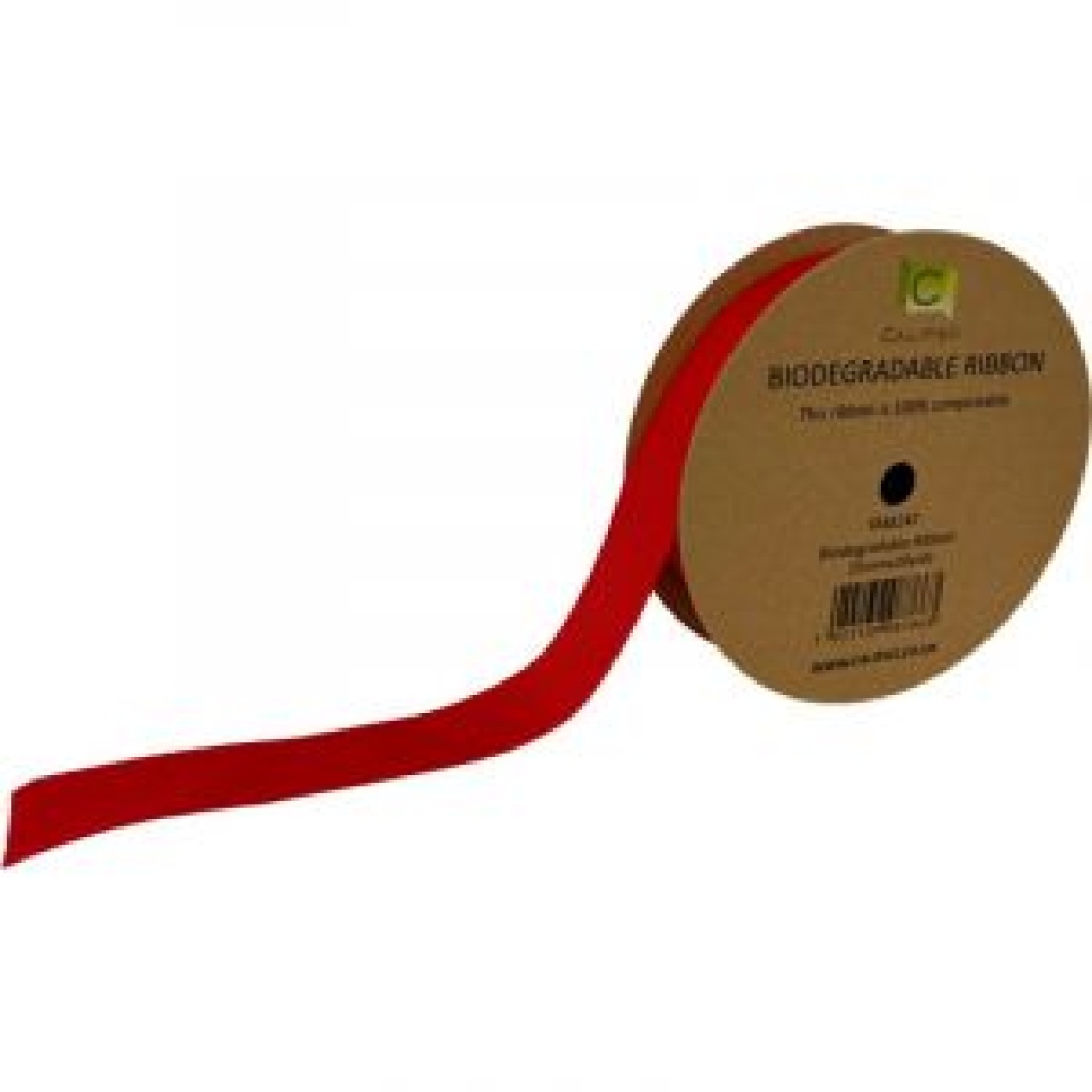 Red Bio Ribbon 25mm
