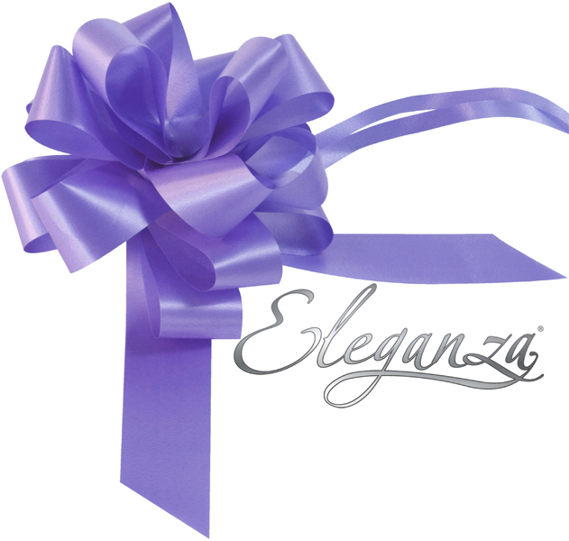 Eleganza Poly Pull Bows 30mm X 30pcs Lavender No.45