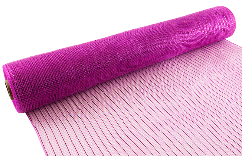 Eleganza Deco Mesh Metallic 53cm X 9.1m (10yds) Fuchsia No.28