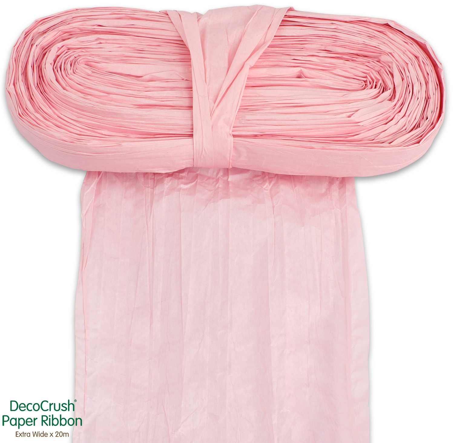 Paper Crush Design Ribbon Fsc Quality Extra Wide X 20m No.21 Lt. Pink