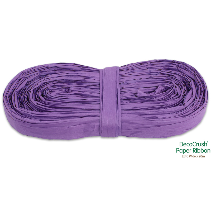 Paper Color Bar Ribbon Paper Crush Design Ribbon Fsc Quality Extra Wide X 20m No.36 Purple ...