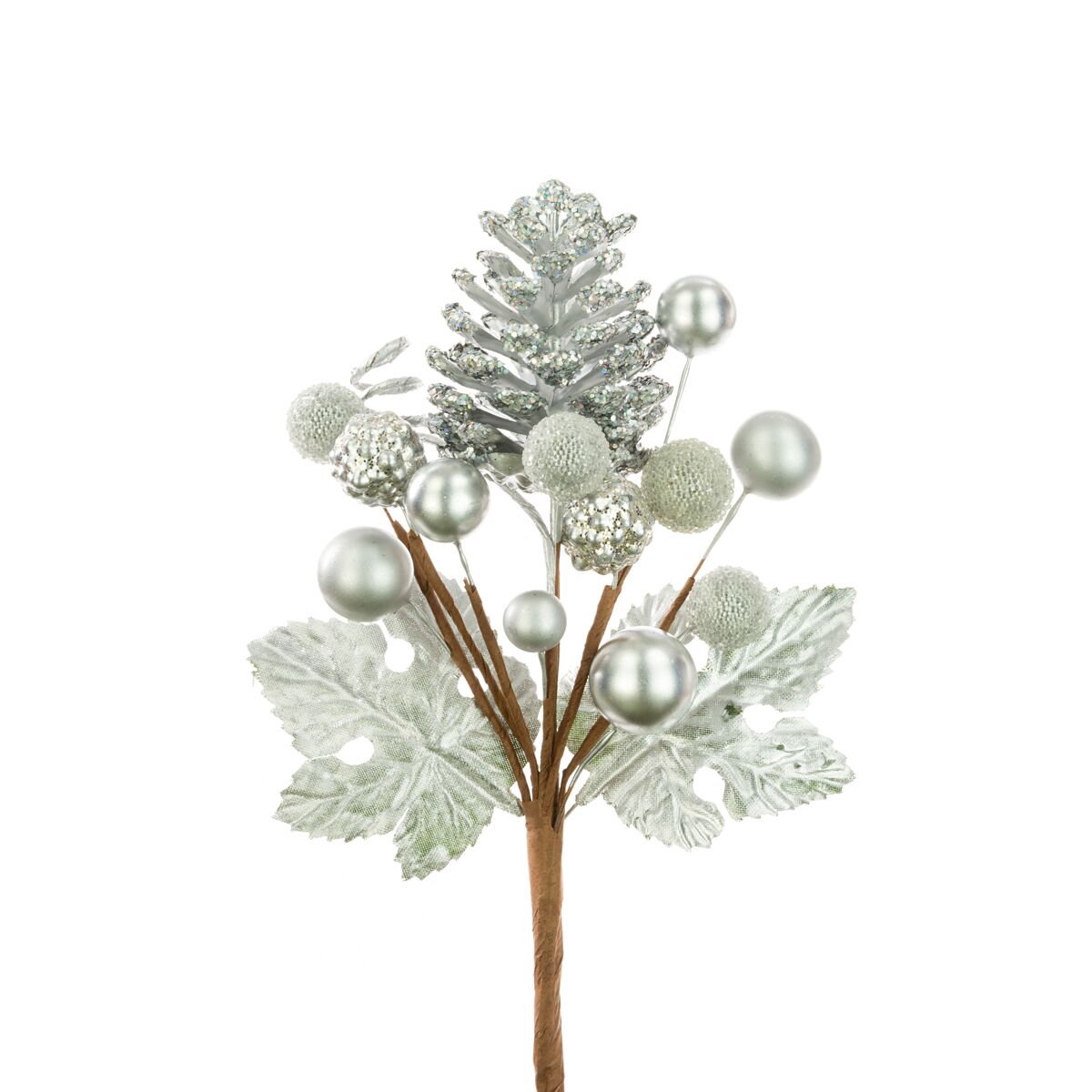 Pinecone/berry Mixed Pick 18cm