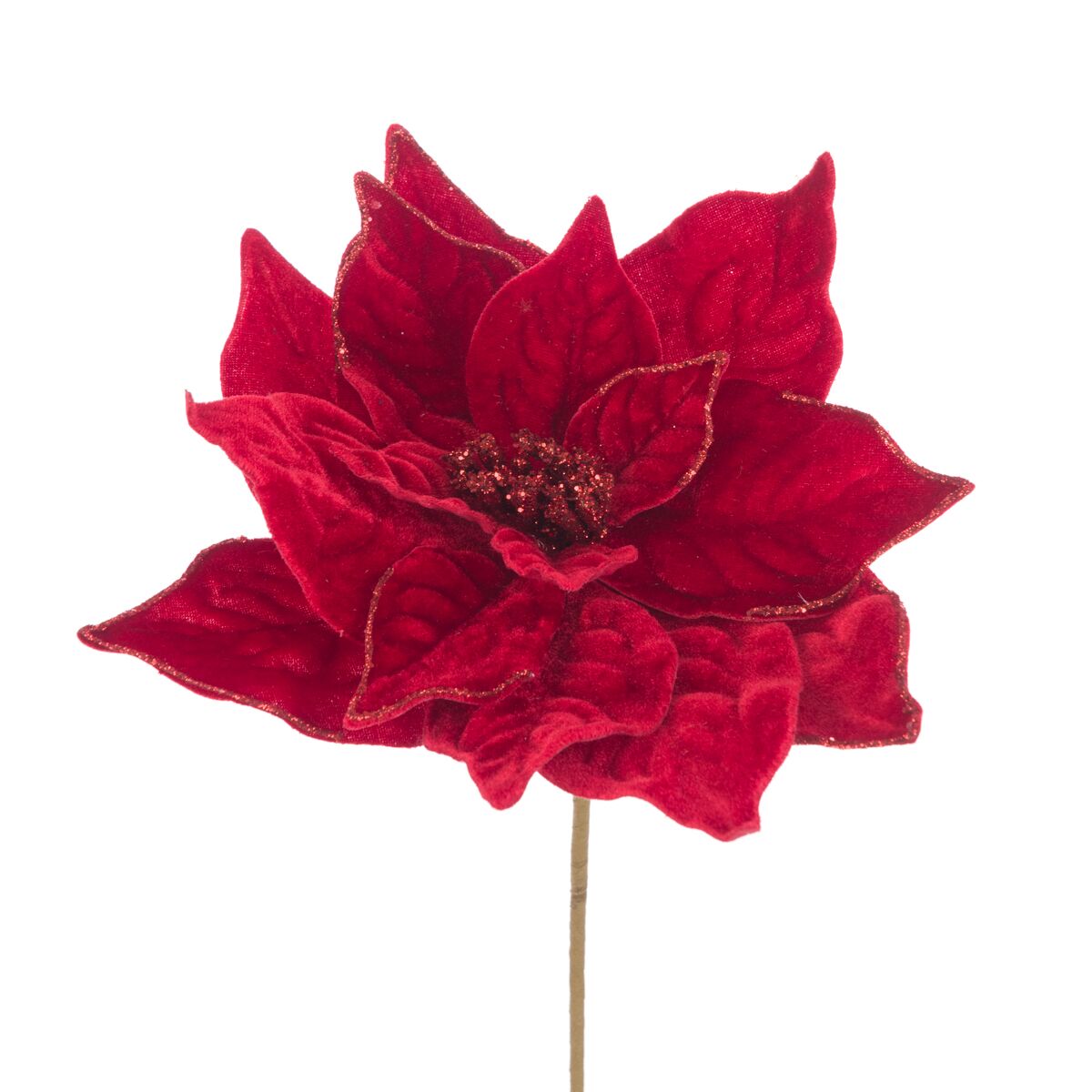 Velvet Luxe Poinsettia Spray