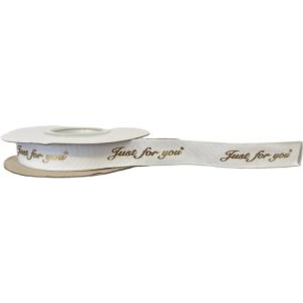 White Just For You Ribbon