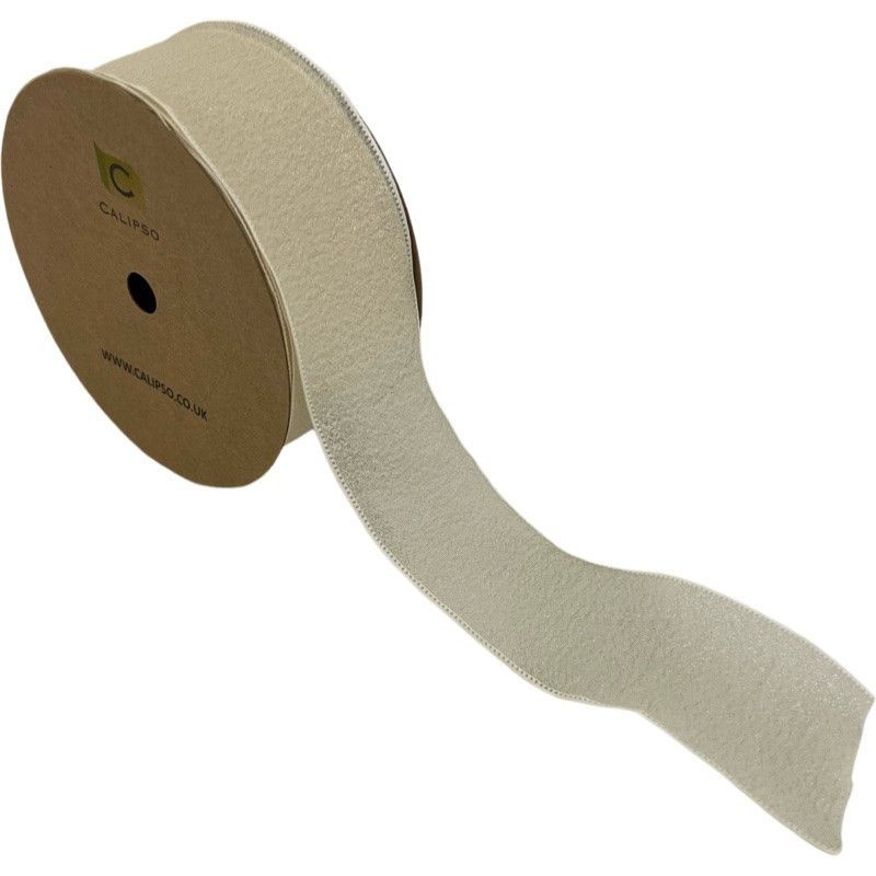 Ivory Crushed Silk Style Ribbon