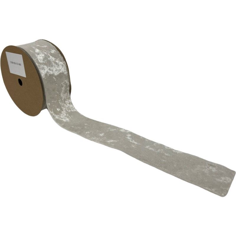 White Crushed Velvet Style Ribbon