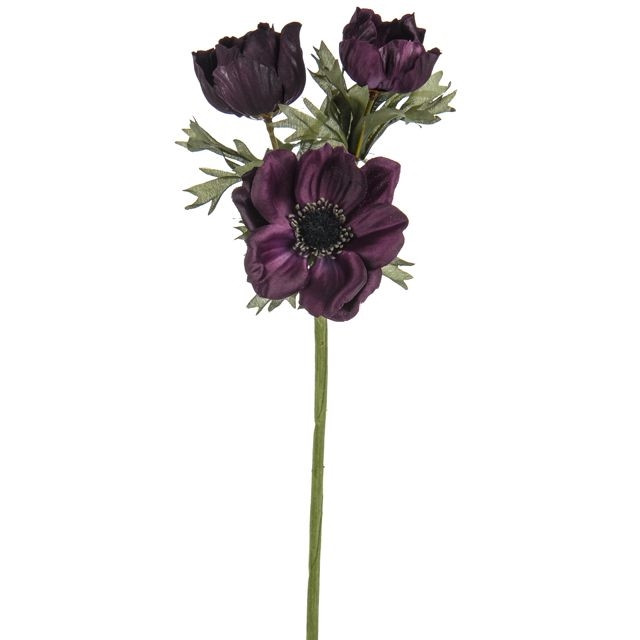 Plum Anemone Spray 46cm