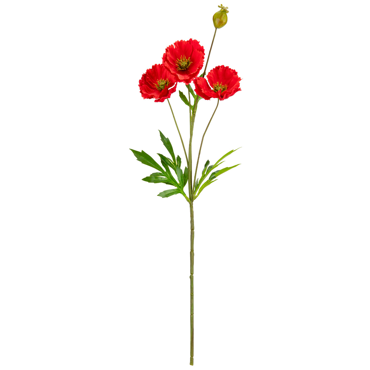 Eleganza Small Poppy Spray Red