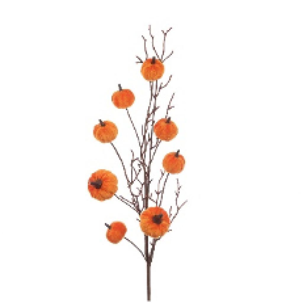 Velvet Pumpkin Spray 74cm - X49020OR