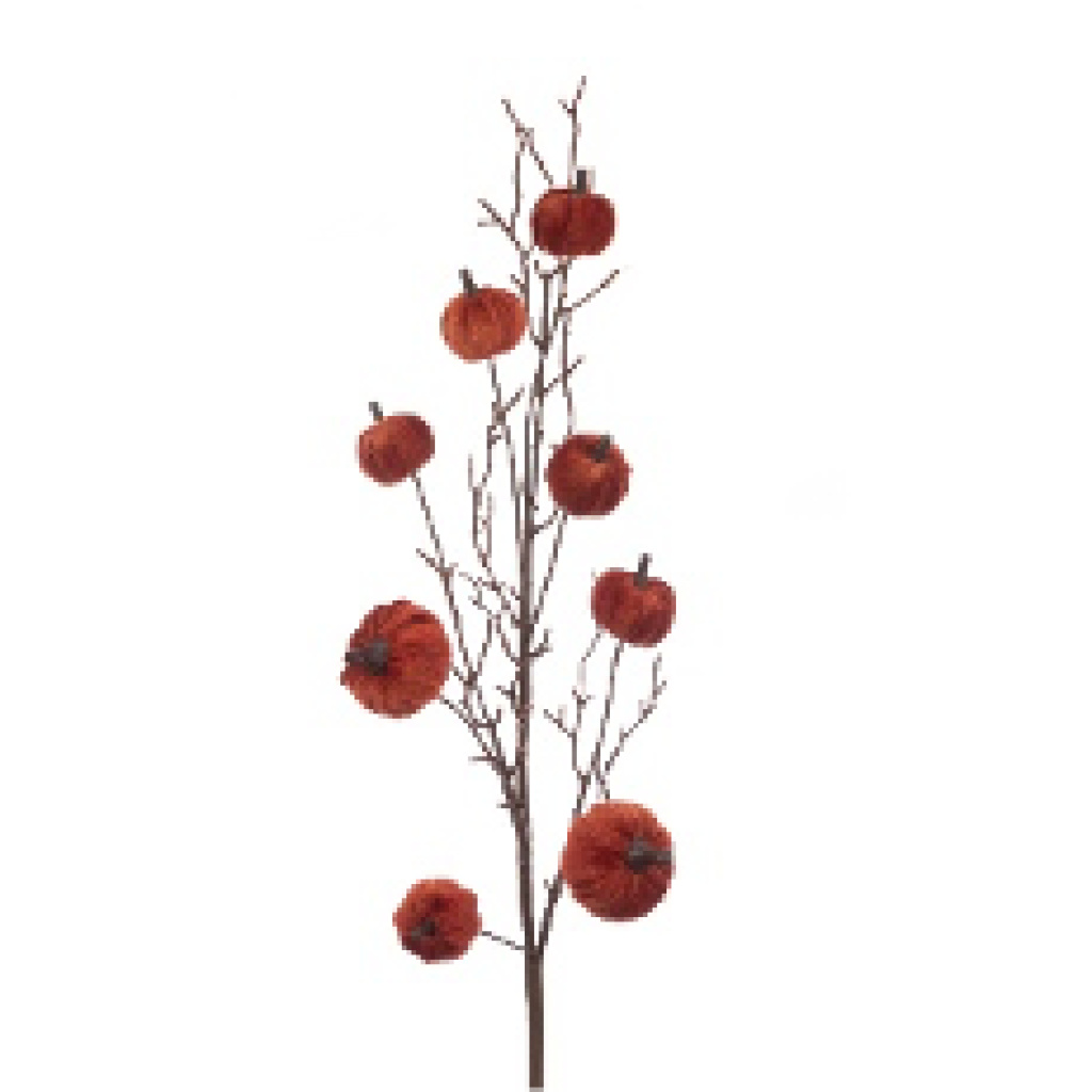 Velvet Pumpkin Spray 74cm - X49020RUST