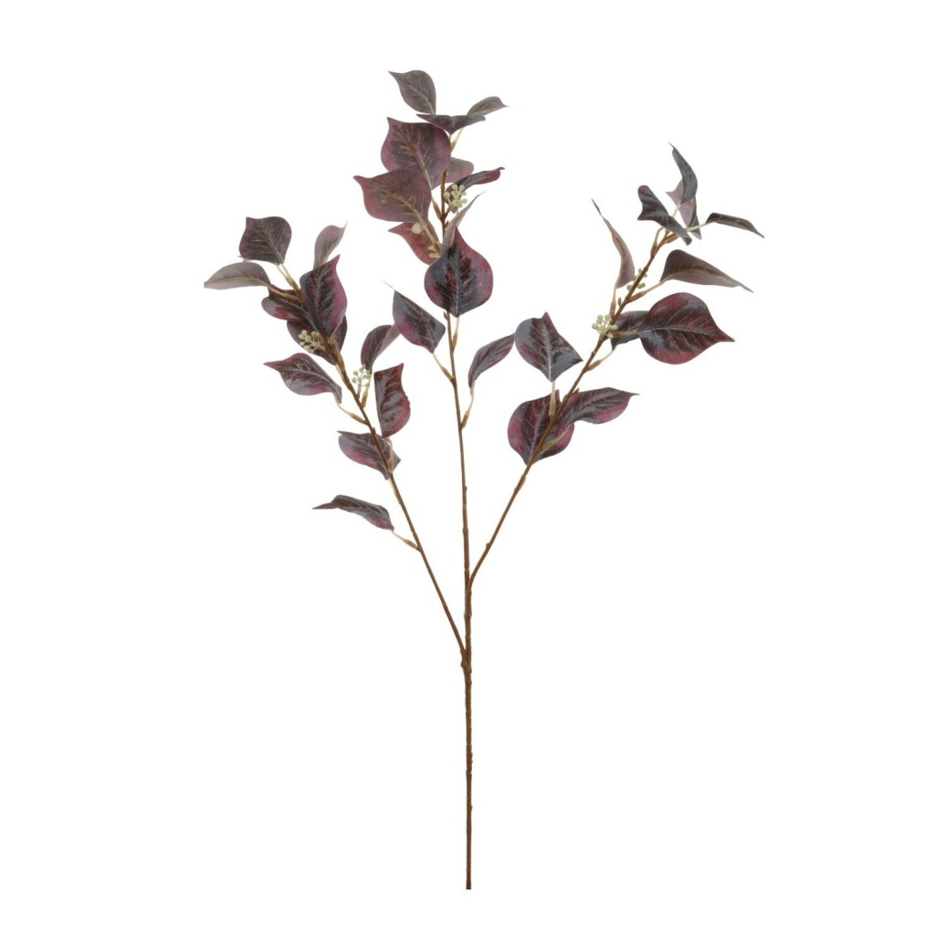 Silk Noah Leaf Spray Burgundy - 119929