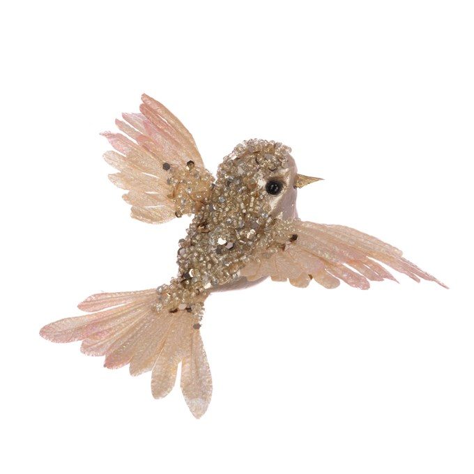 Beaded Bird Clip 13cm - X51104CH