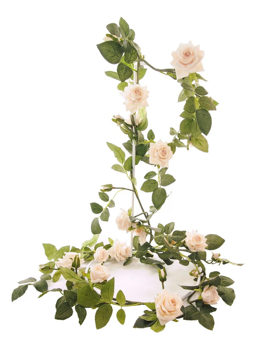 Supreme Open Rose Garland Ivory/peach