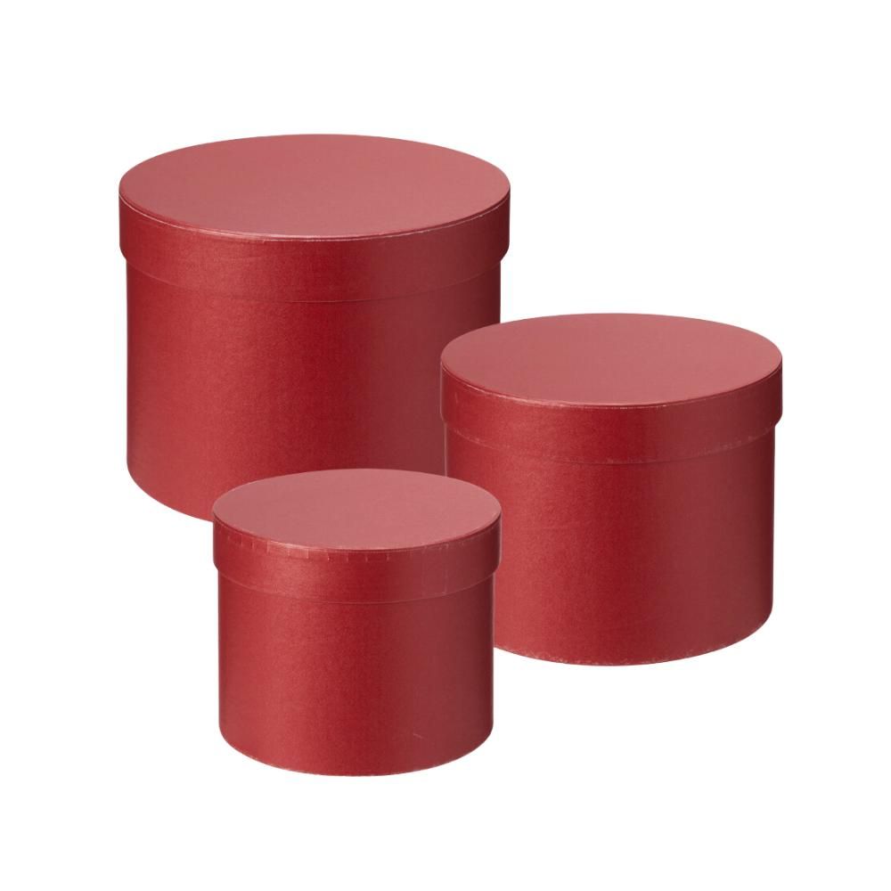 Symphony Hat Boxes So3 Lined Red