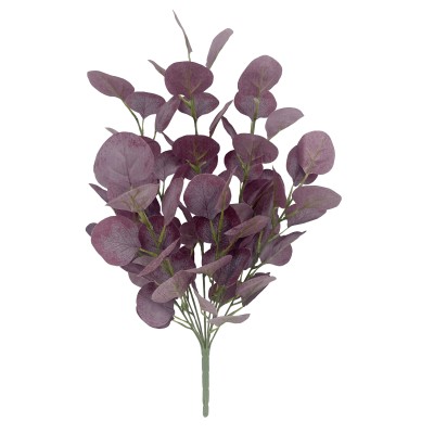 52cm Red Eucalyptus Foliage X 9 Bush