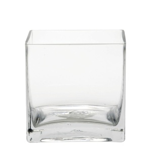 Glass Cube Clear 12cm