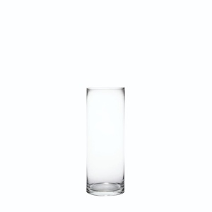 Glass Tall Cyldr Clear 40x15cm