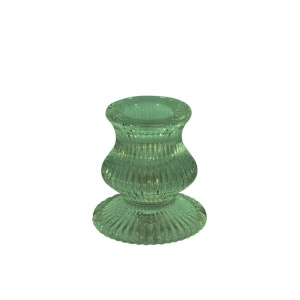 Elizer Taper Candle Holder Green