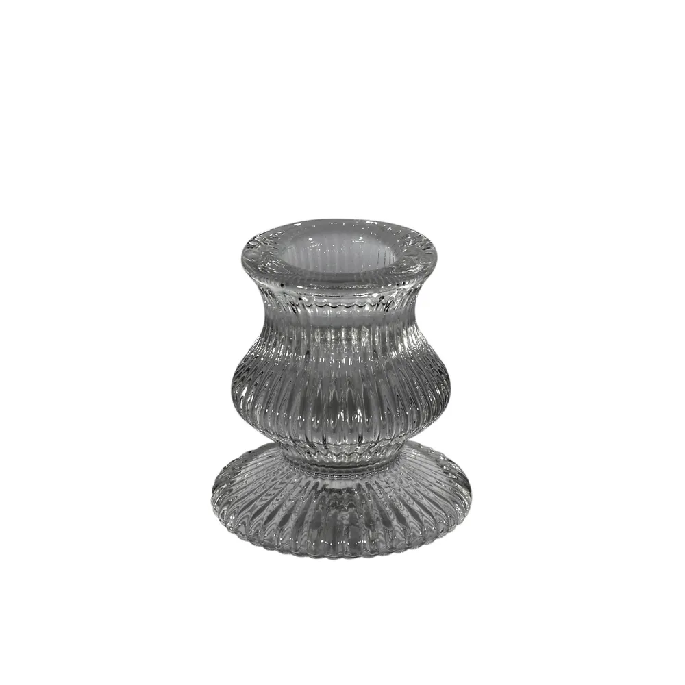 Eliza Taper Candle Holder Grey