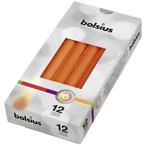 Tapered Candle, Individually Wrapped In Cello Bx12 - Mango