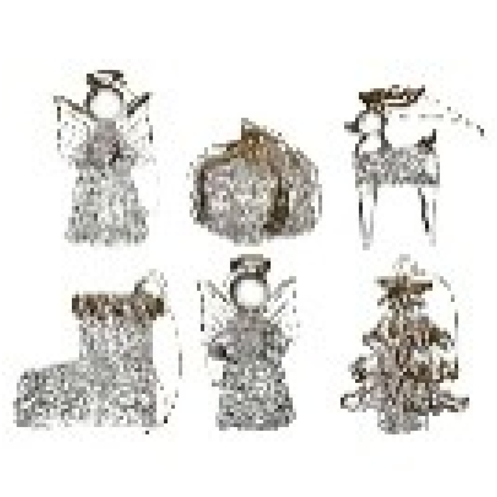 Hanging Glass Ornaments Set 6 Tree Deco - BBQ087