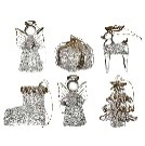 Hanging Glass Ornaments Set 6 Tree Deco - BBQ087