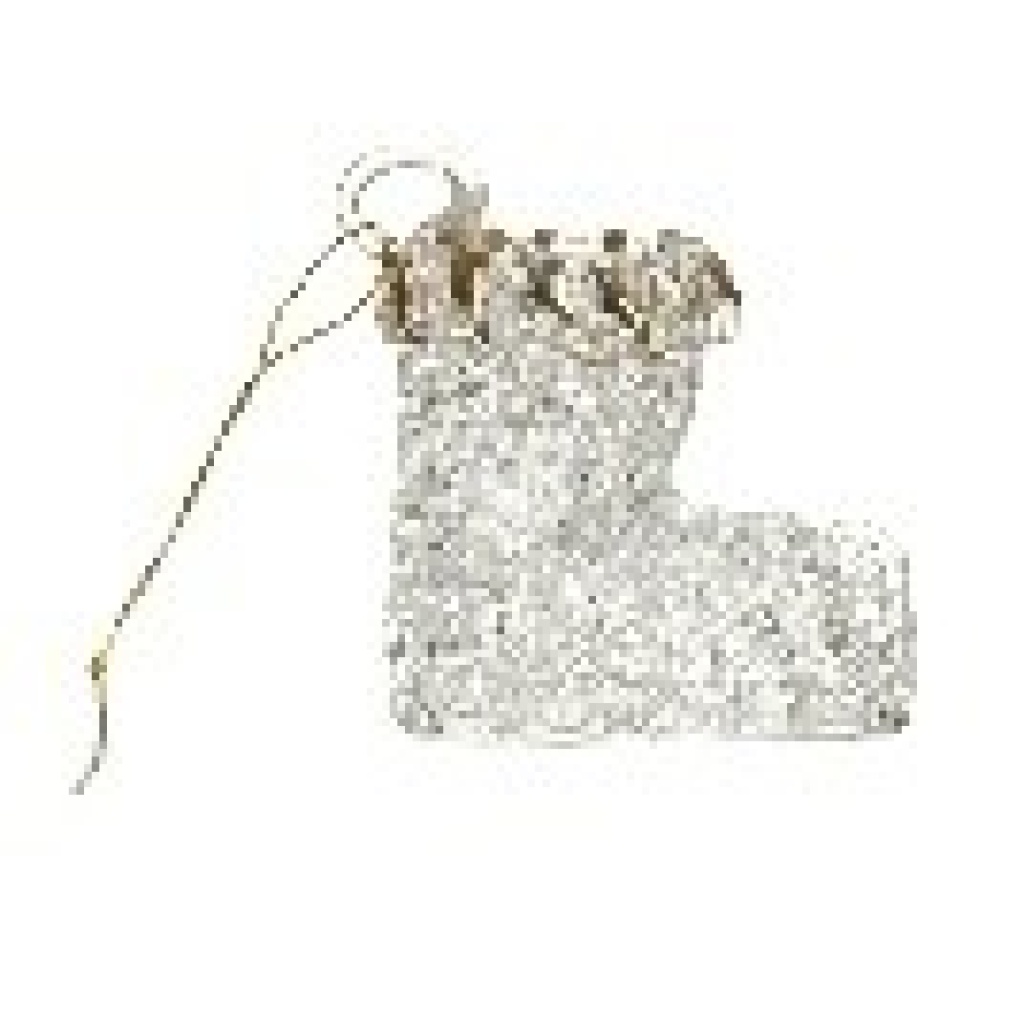 Hanging Glass Xmas Stocking - D230