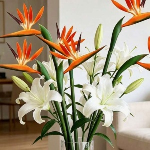 Art Tropical Flowers