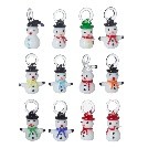 Glass Snowmen Hanging Decoration Mix - JNJ137