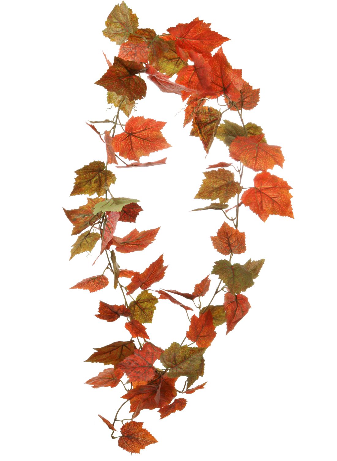 Silk Grape Leaf Garland Burnt Orange - 150523