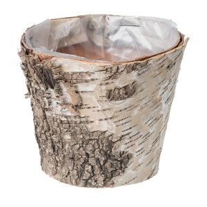 Pot Birch Bark D11cm Natural