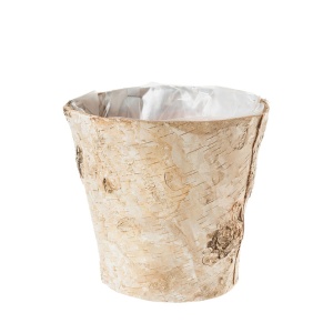 Pot Birch Bark D15cm Natural