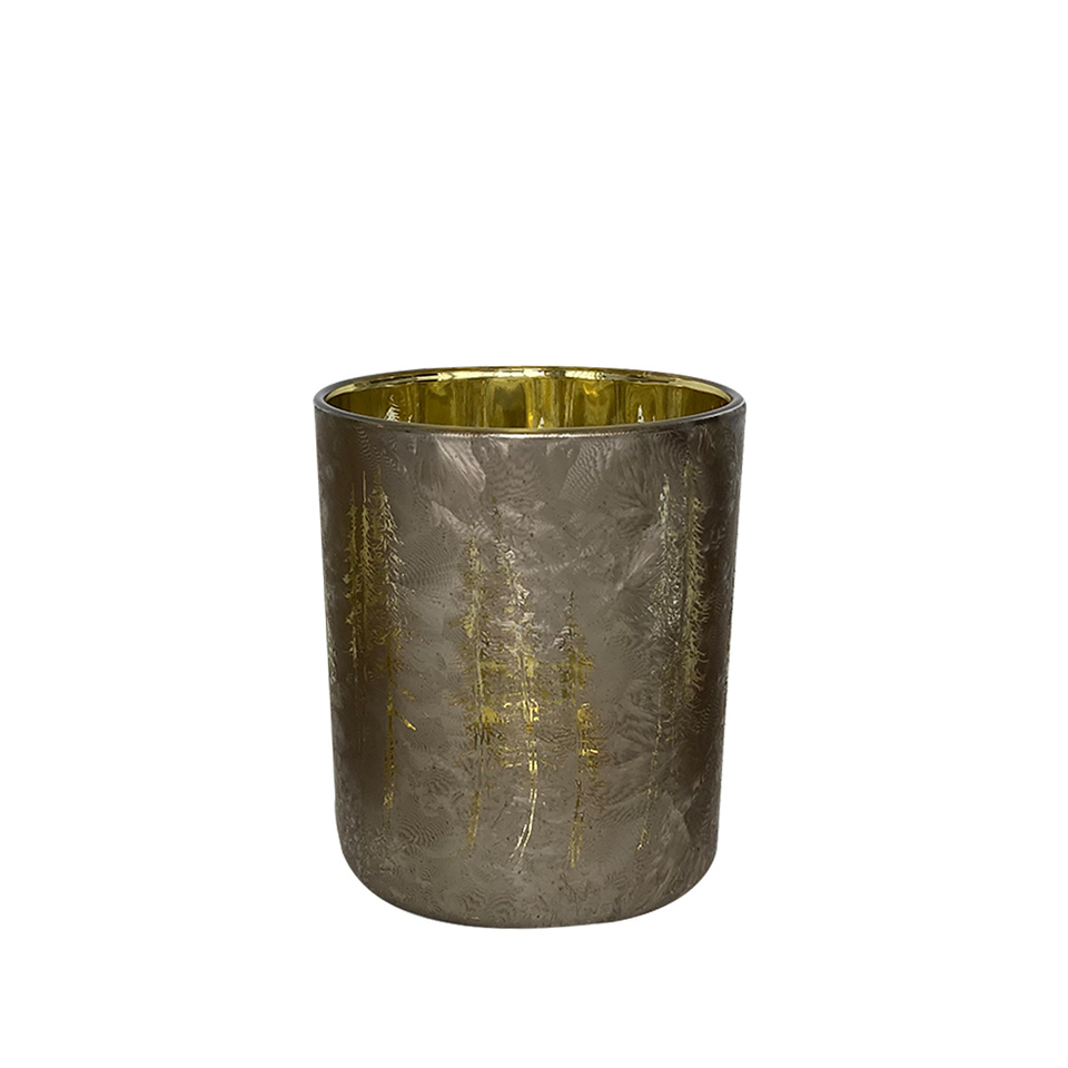 Tealight Holder Trees 10cm Gold
